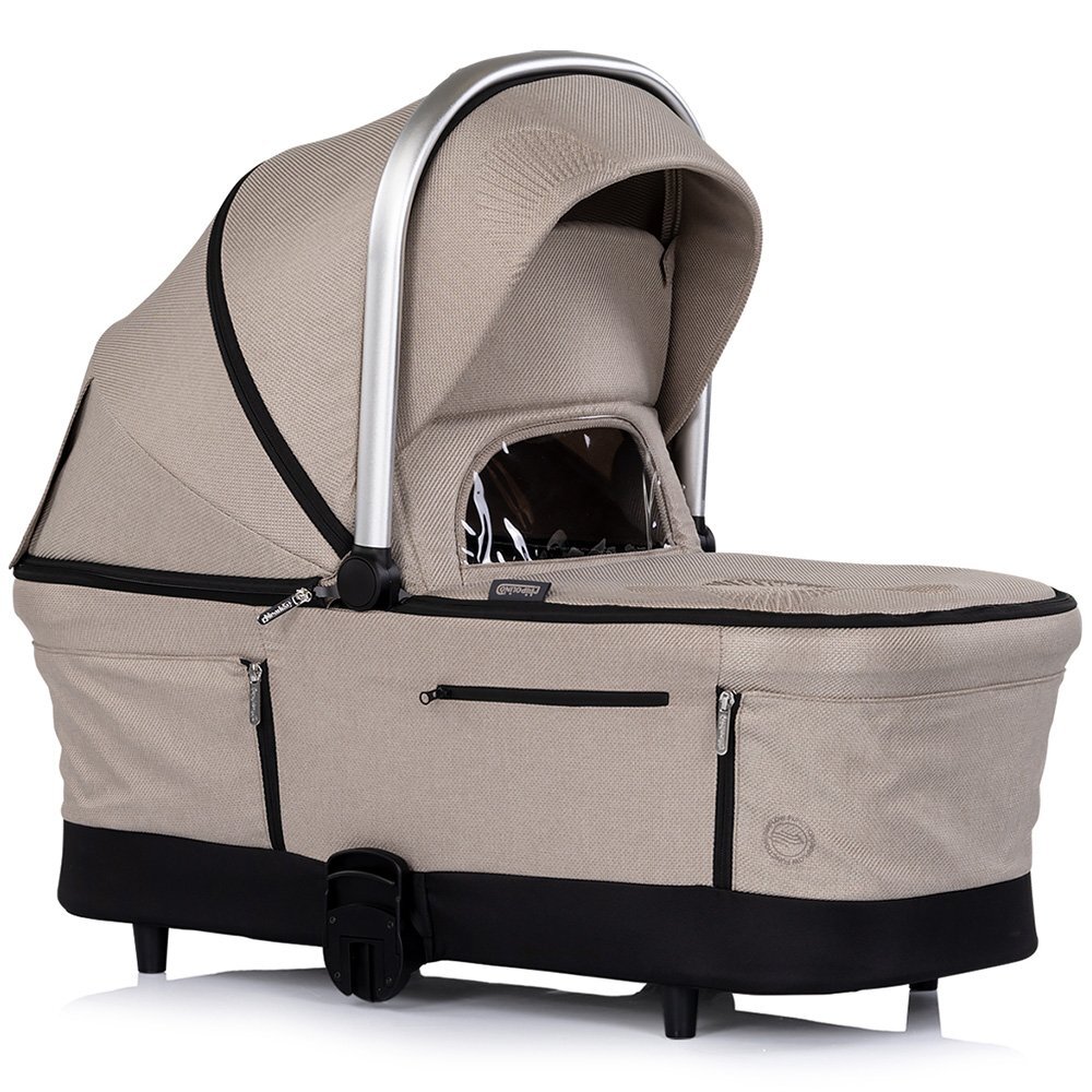 CHIPOLINO Carucior 3 in 1 pentru copii Aurora Latte reversibil spatar reglabil cadru din aluminiu suspensii geanta greutate admisa 22 kg
