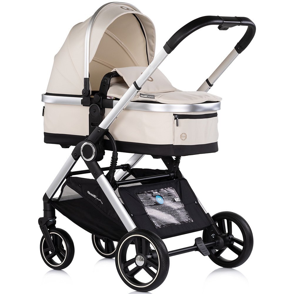 CHIPOLINO Carucior 3 in 1 pentru copii Euphoria Cashmere cu suspensii sezut reversibil accesorii greutate suportata 22 kg