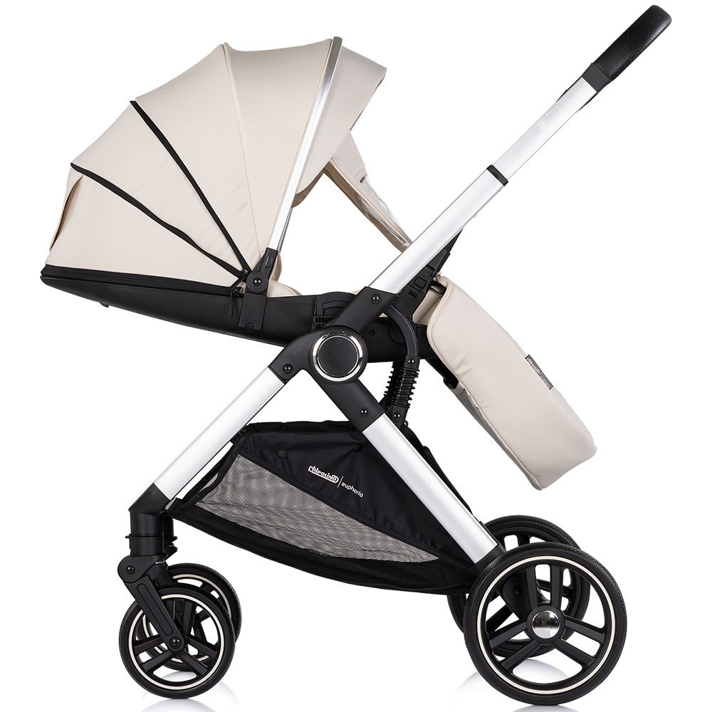 CHIPOLINO Carucior 3 in 1 pentru copii Euphoria Cashmere cu suspensii sezut reversibil accesorii greutate suportata 22 kg