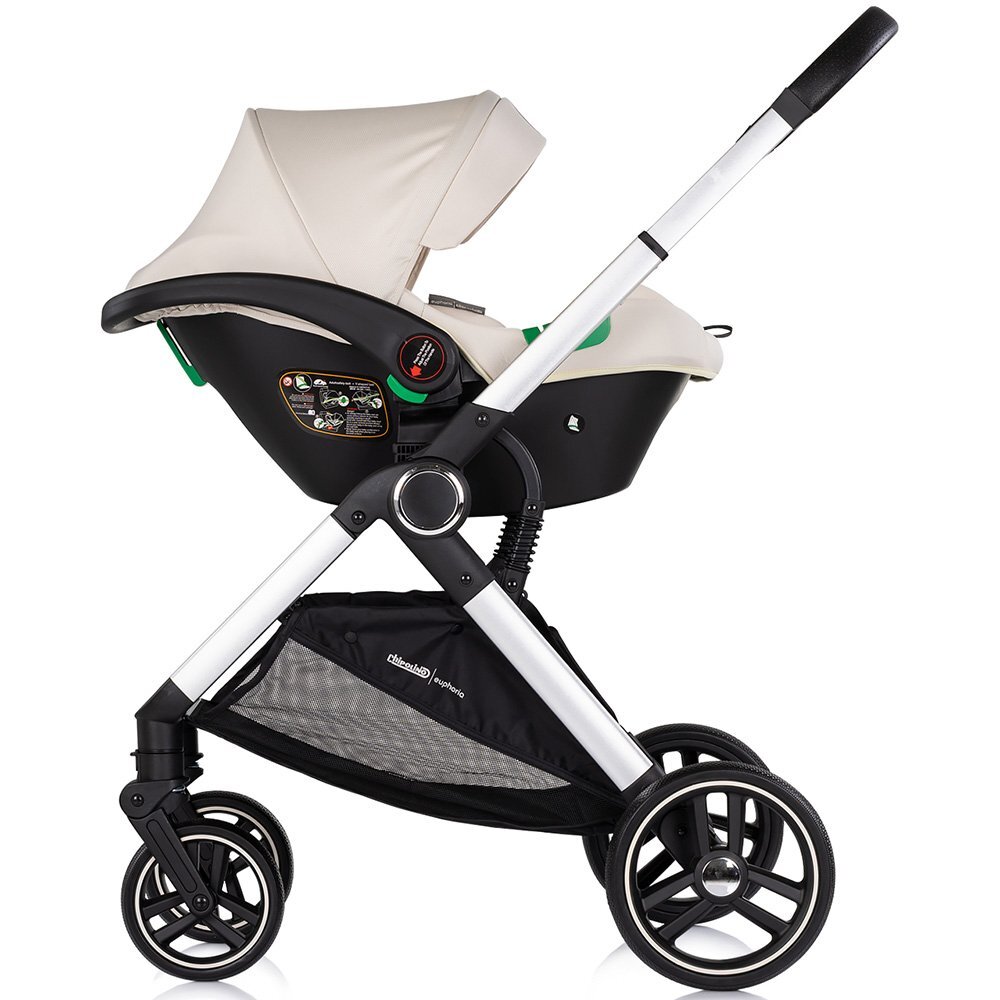 CHIPOLINO Carucior 3 in 1 pentru copii Euphoria Cashmere cu suspensii sezut reversibil accesorii greutate suportata 22 kg