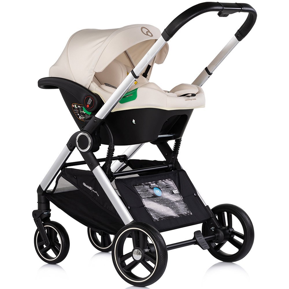 CHIPOLINO Carucior 3 in 1 pentru copii Euphoria Cashmere cu suspensii sezut reversibil accesorii greutate suportata 22 kg