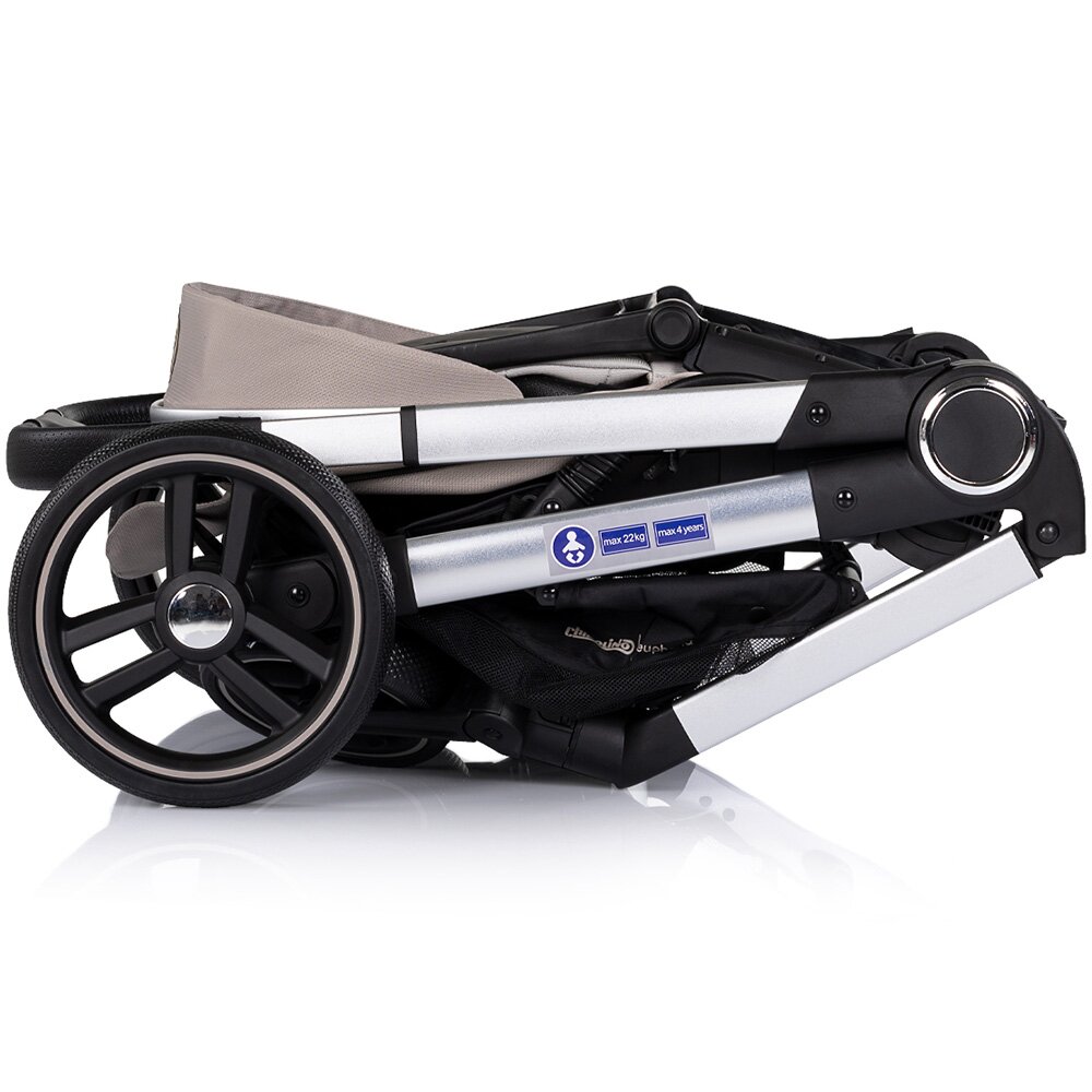 CHIPOLINO Carucior 3 in 1 pentru copii Euphoria Latte cu suspensii sezut reversibil accesorii greutate suportata 22 kg