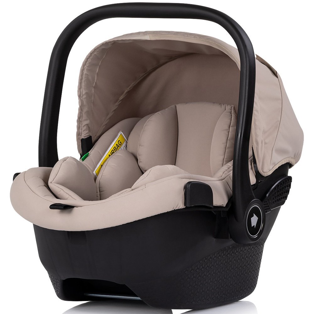 CHIPOLINO Carucior 3 in 1 pentru copii Pearl Latte transformabil reversibil roti cu suspensii geanta pentru infasat greutate admisa 22 kg