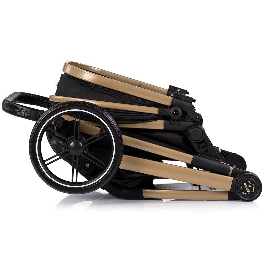 CHIPOLINO Carucior 3 in 1 pentru copii Pearl Noir transformabil reversibil roti cu suspensii geanta pentru infasat greutate admisa 22 kg