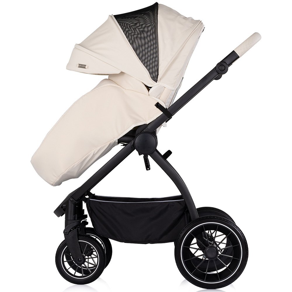 CHIPOLINO Carucior 3 in 1 pentru copii Prestige Cashmere reversibil cadru din aluminiu roti cu suspensii greutate admisa 22 kg
