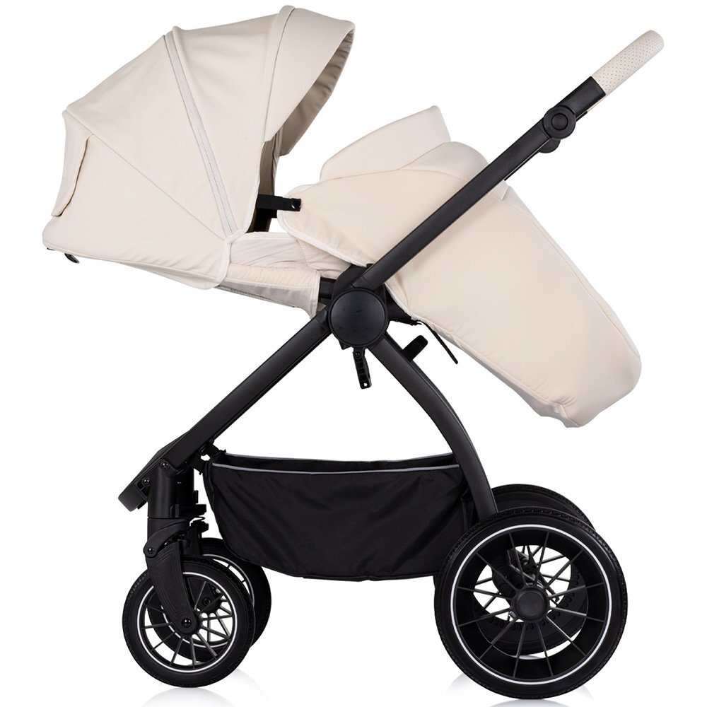 CHIPOLINO Carucior 3 in 1 pentru copii Prestige Cashmere reversibil cadru din aluminiu roti cu suspensii greutate admisa 22 kg