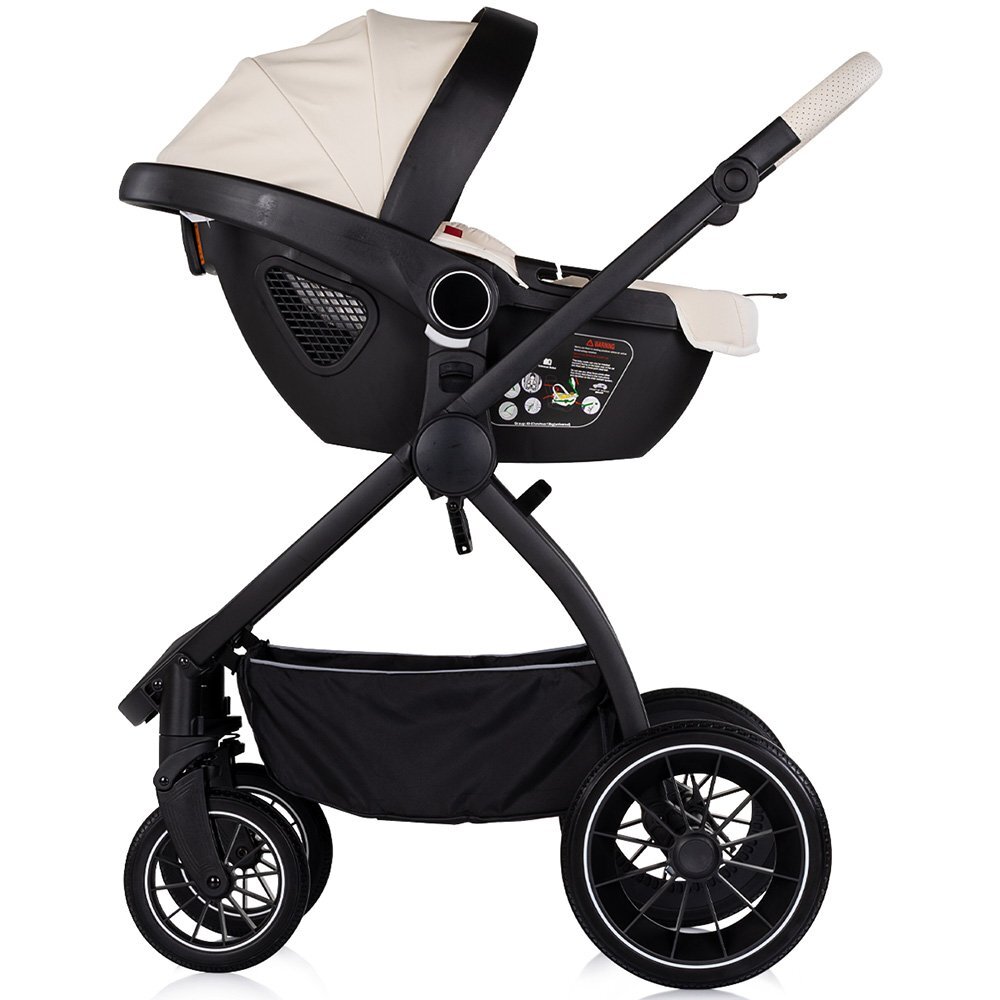CHIPOLINO Carucior 3 in 1 pentru copii Prestige Cashmere reversibil cadru din aluminiu roti cu suspensii greutate admisa 22 kg