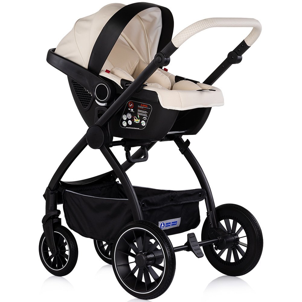 CHIPOLINO Carucior 3 in 1 pentru copii Prestige Cashmere reversibil cadru din aluminiu roti cu suspensii greutate admisa 22 kg