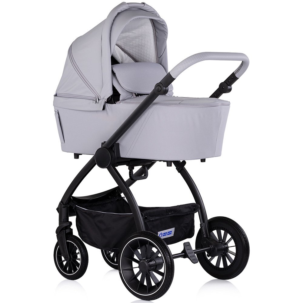 CHIPOLINO Carucior 3 in 1 pentru copii Prestige Platinum reversibil cadru din aluminiu roti cu suspensii greutate admisa 22 kg