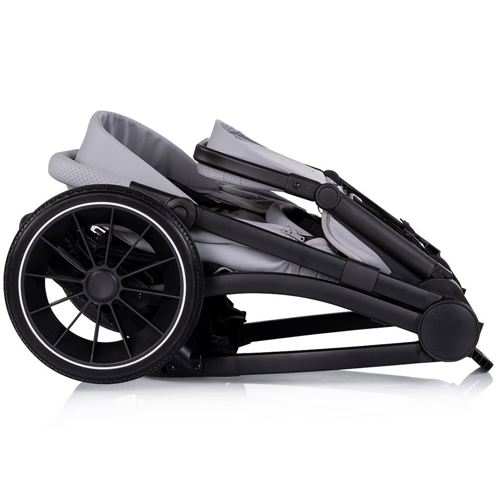 CHIPOLINO Carucior 3 in 1 pentru copii Prestige Platinum reversibil cadru din aluminiu roti cu suspensii greutate admisa 22 kg