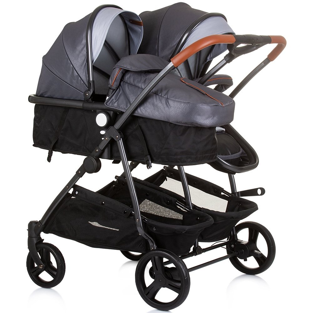 CHIPOLINO Carucior gemeni Duo Smart 2 in 1 silver grey
