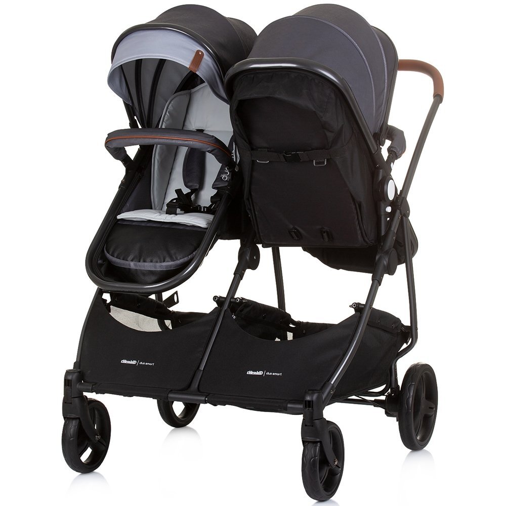 CHIPOLINO Carucior gemeni Duo Smart 2 in 1 silver grey