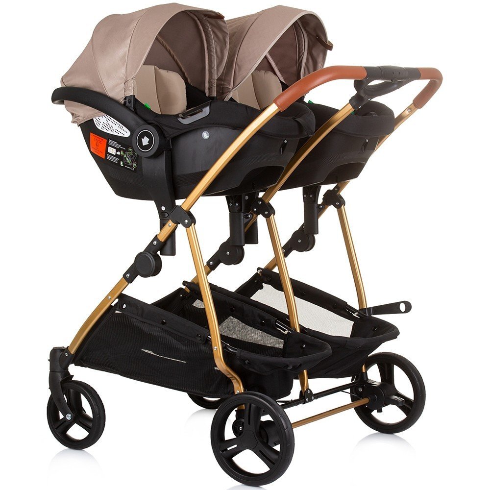 CHIPOLINO Carucior gemeni Duo Smart 3 in 1 golden beige