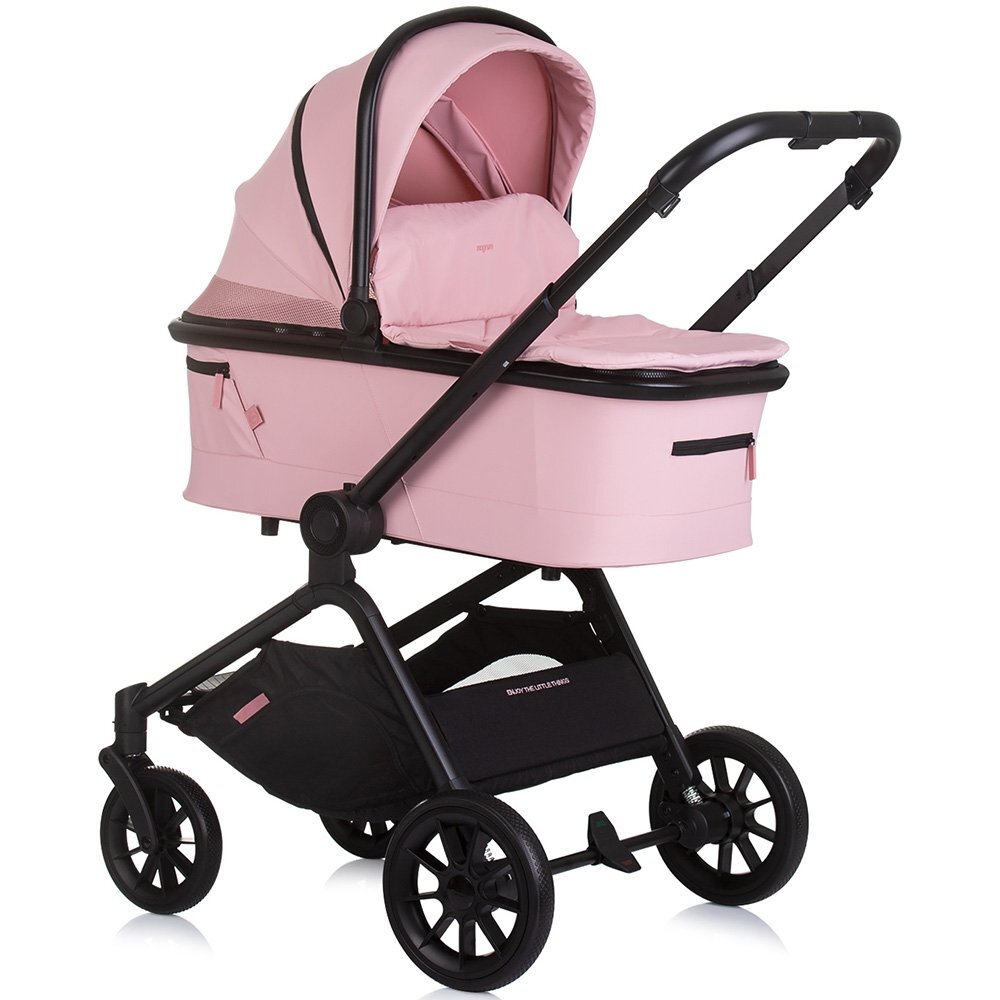 CHIPOLINO Carucior Magnum 3 in 1 pink marshmallow cu suspensii cadru din aluminiu rucsac husa picioare greutate admisa 22 kg