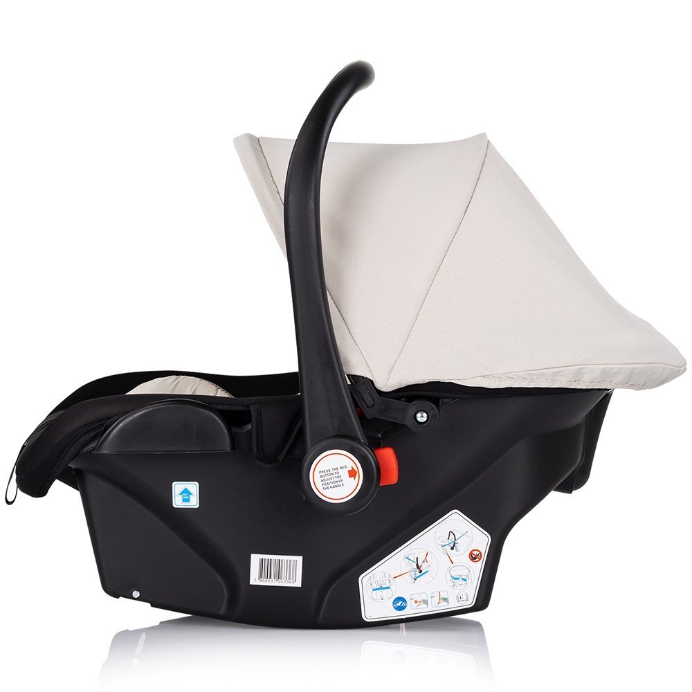 CHIPOLINO Carucior pentru copii Amore Biscotta 3 in 1 transformabil cu suspensii spatar reglabil husa de picioare gentuta si suport pahar