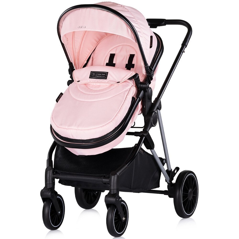CHIPOLINO Carucior pentru copii Aura 2 in 1 marshmallow cu suspensii spatar reglabil sezut reversibil accesorii incluse greutate maxim admisa 22 kg