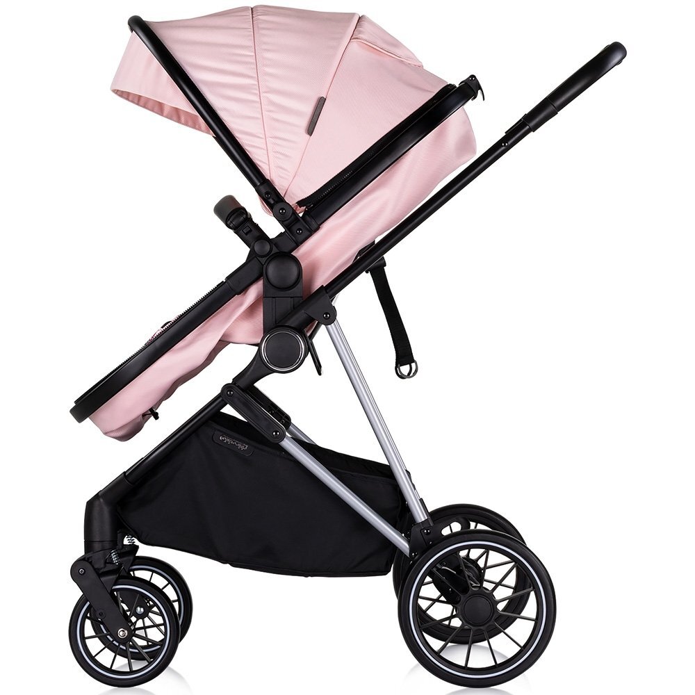 CHIPOLINO Carucior pentru copii Aura 2 in 1 marshmallow cu suspensii spatar reglabil sezut reversibil accesorii incluse greutate maxim admisa 22 kg