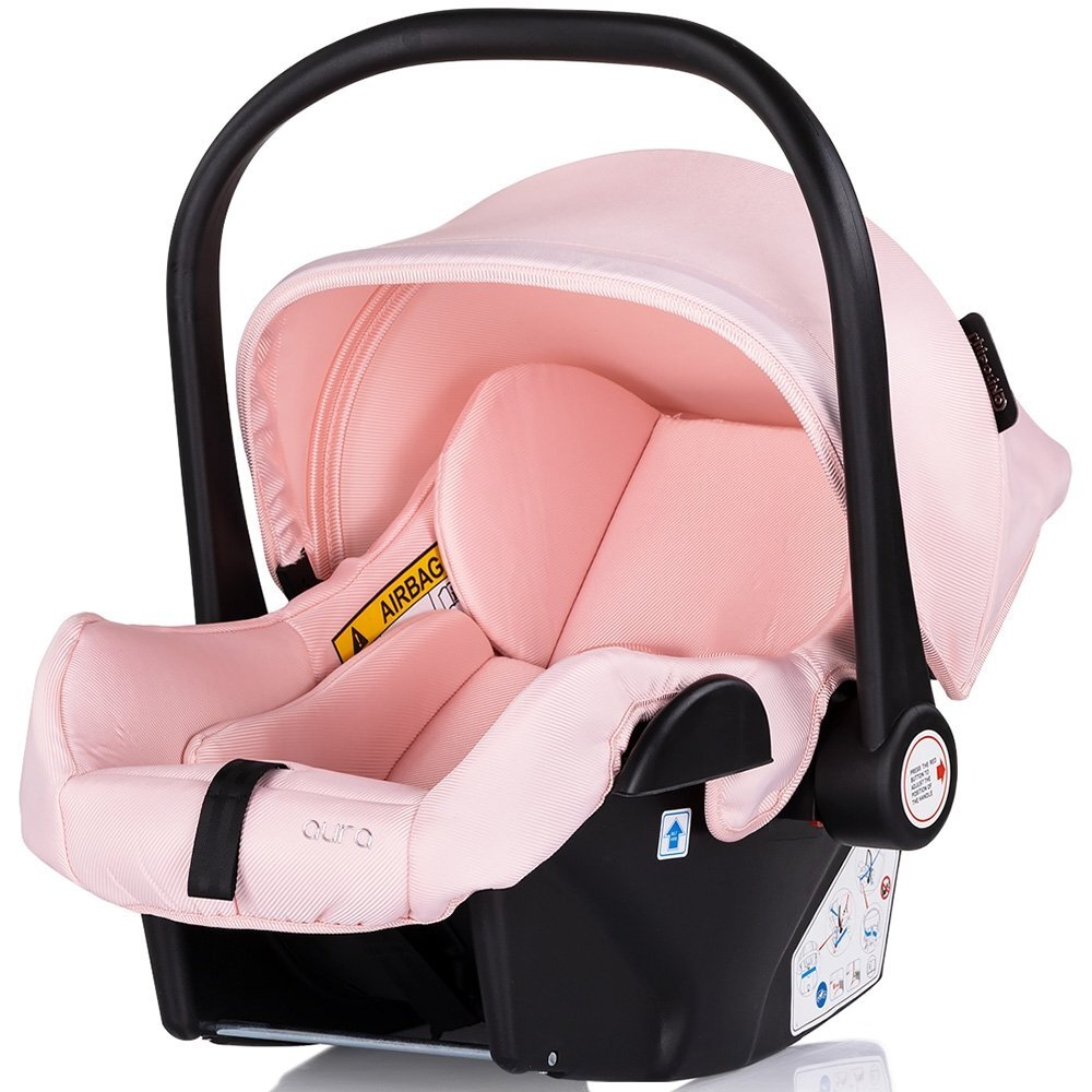 CHIPOLINO Carucior pentru copii Aura 3 in 1 pink marshmallow tranformabil spatar reglabil Suspensii Maner reglabil accesorii incluse