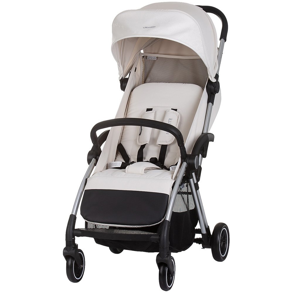 CHIPOLINO Carucior pentru copii Illusion biscotta Pliere automata Spatar reglabil bara de protectie detasabila Suport picioare reglabil greutate suportata 22 kg