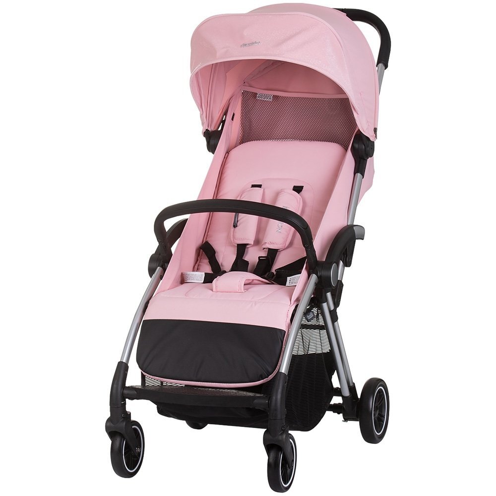 CHIPOLINO Carucior pentru copii Illusion pink marshmallow Pliere automata Spatar reglabil bara de protectie detasabila Suport picioare reglabil greutate suportata 22 kg