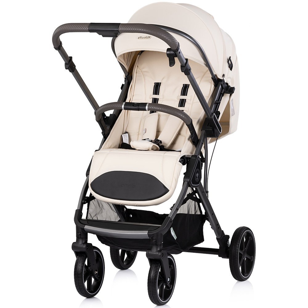 CHIPOLINO Carucior pentru copii Omnia Cashmere cu maner reversibil suport reglabil pentru picioare roti cu suspensii