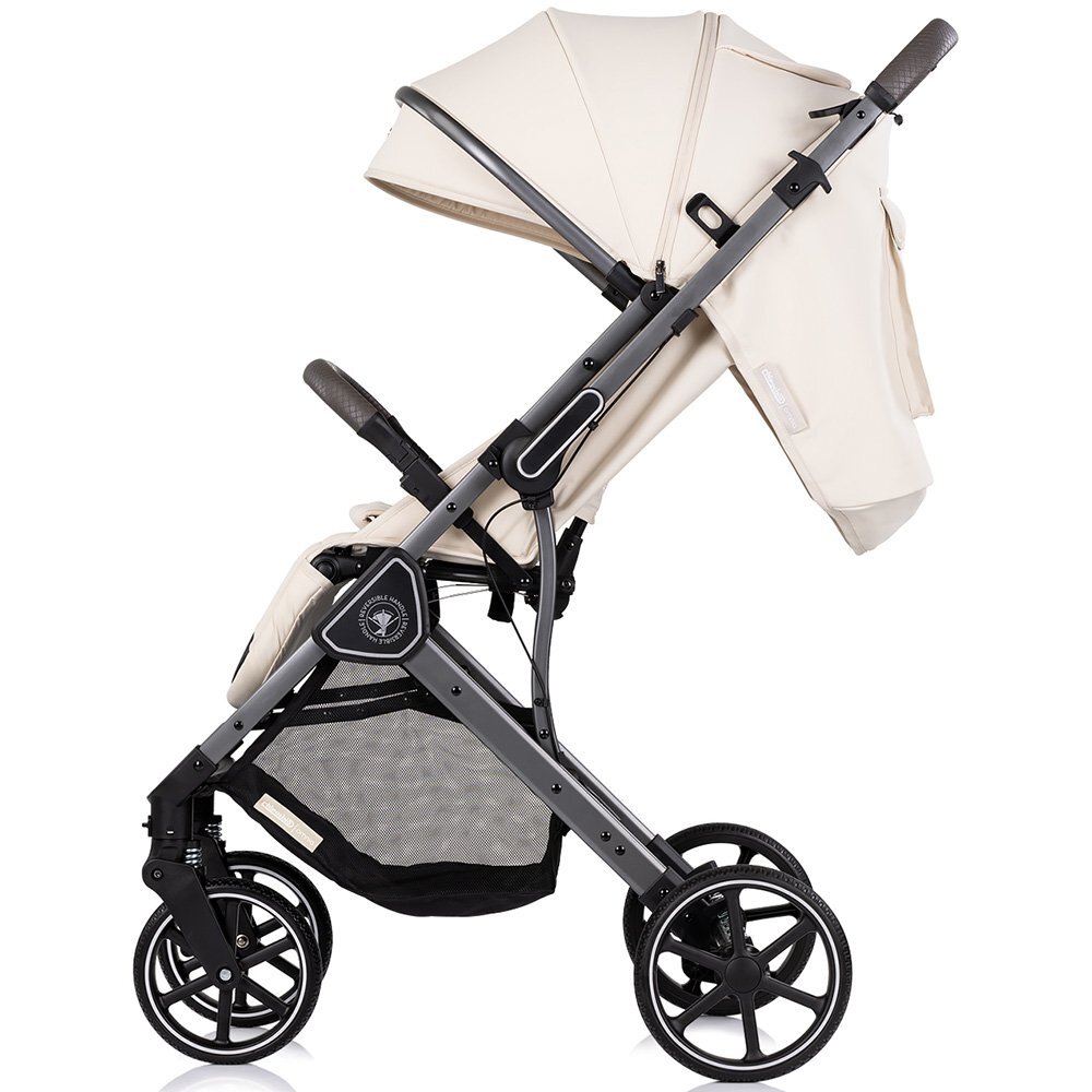 CHIPOLINO Carucior pentru copii Omnia Cashmere cu maner reversibil suport reglabil pentru picioare roti cu suspensii