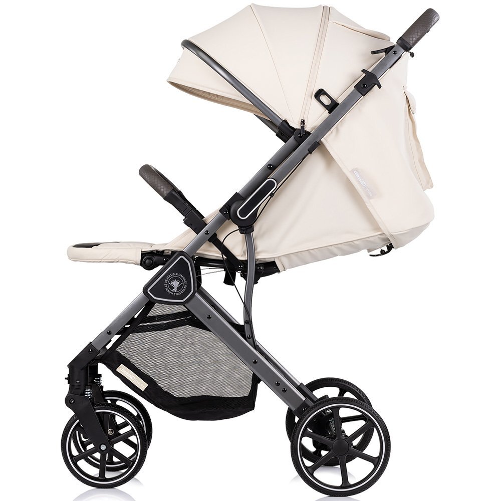 CHIPOLINO Carucior pentru copii Omnia Cashmere cu maner reversibil suport reglabil pentru picioare roti cu suspensii