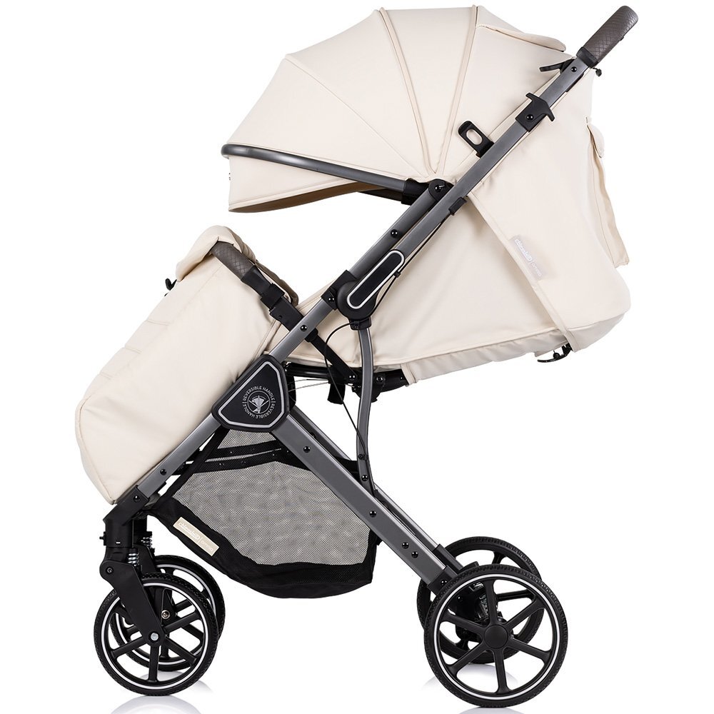 CHIPOLINO Carucior pentru copii Omnia Cashmere cu maner reversibil suport reglabil pentru picioare roti cu suspensii