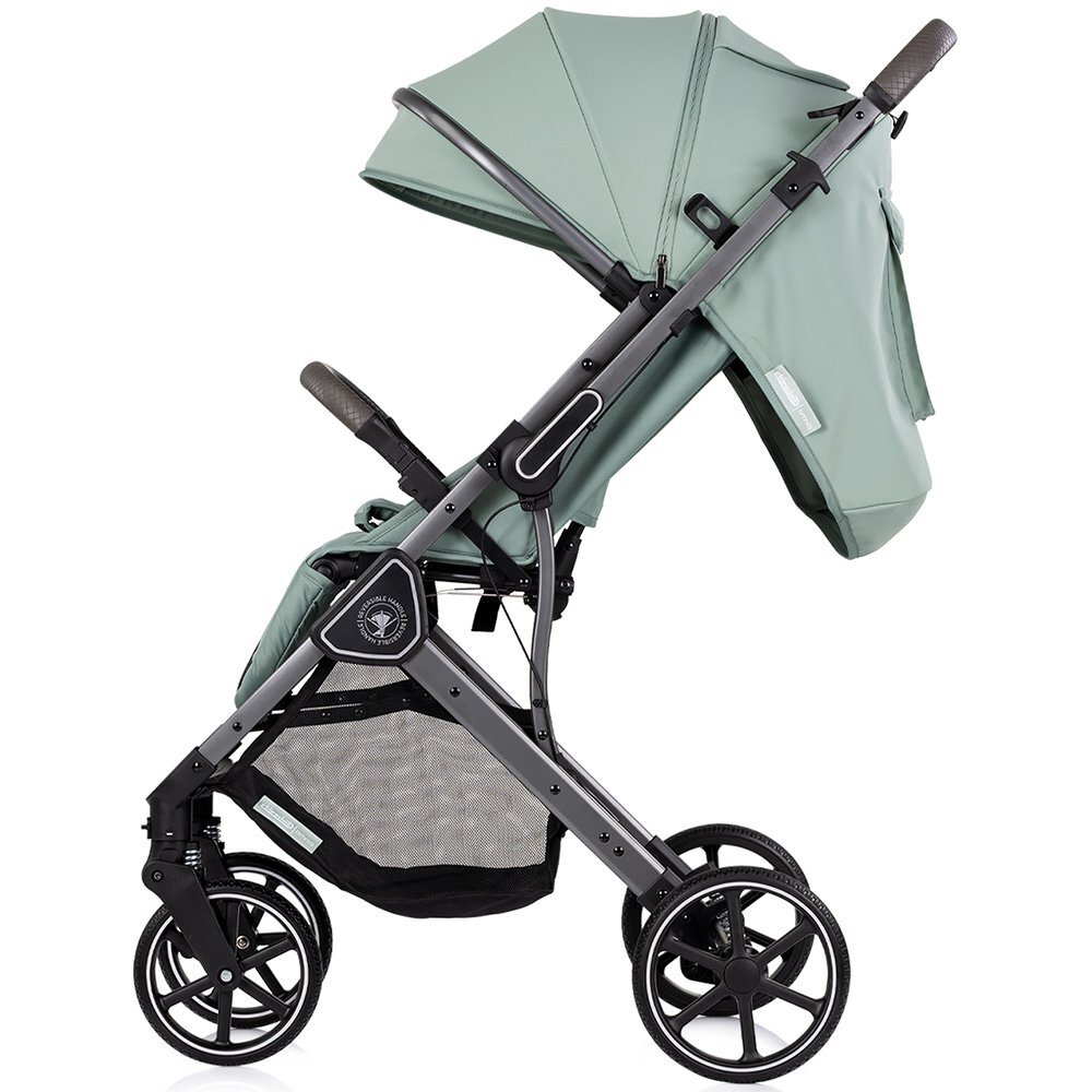 CHIPOLINO Carucior pentru copii Omnia Matcha cu maner reversibil suport reglabil pentru picioare roti cu suspensii
