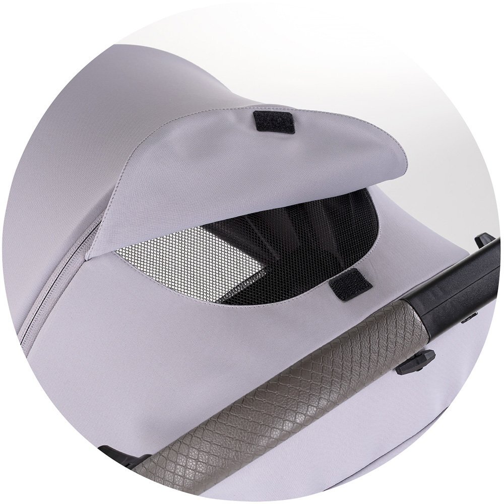 CHIPOLINO Carucior pentru copii Omnia Platinum cu maner reversibil suport reglabil pentru picioare roti cu suspensii