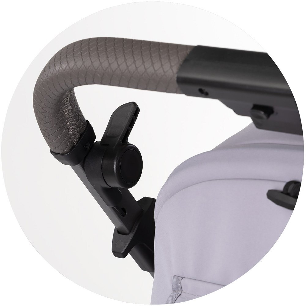 CHIPOLINO Carucior pentru copii Omnia Platinum cu maner reversibil suport reglabil pentru picioare roti cu suspensii