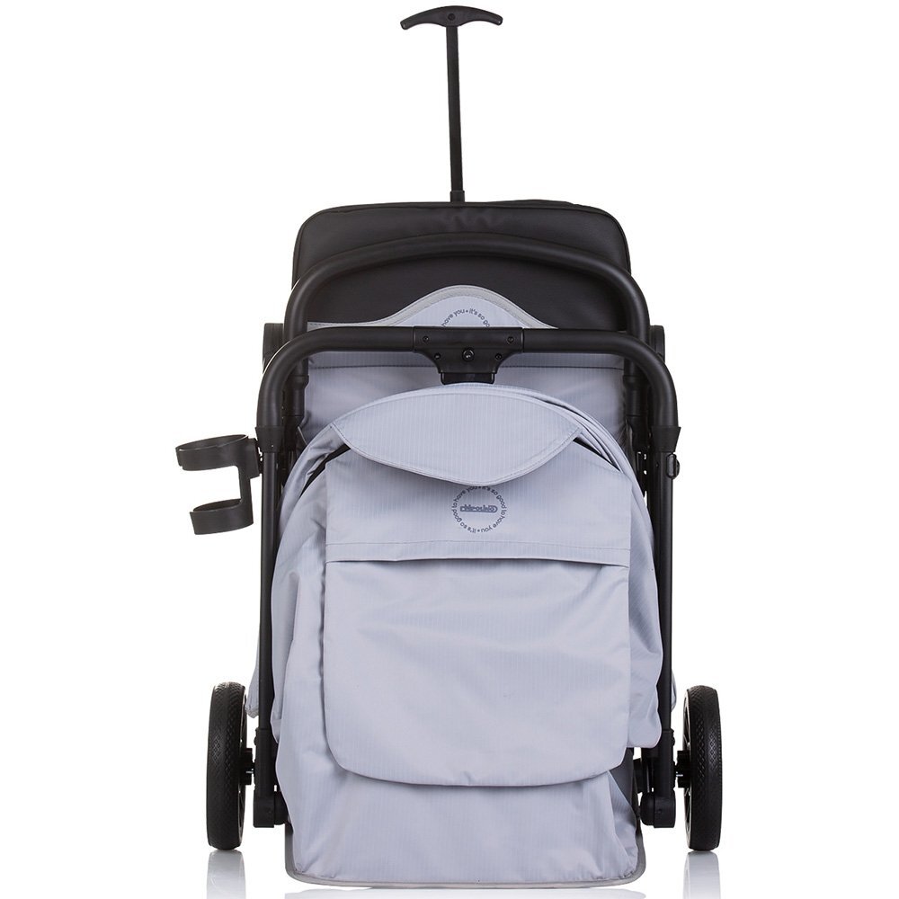CHIPOLINO Carucior pentru copii Pixie cloud grey cu spatar reglabil suspensii sistem tip troller suport reglabil pentru picioare