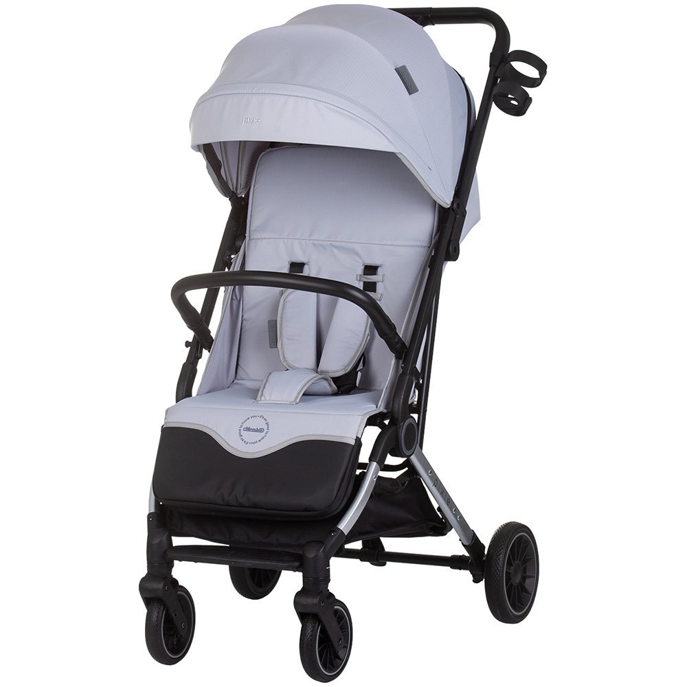 CHIPOLINO Carucior pentru copii Pixie cloud grey cu spatar reglabil suspensii sistem tip troller suport reglabil pentru picioare