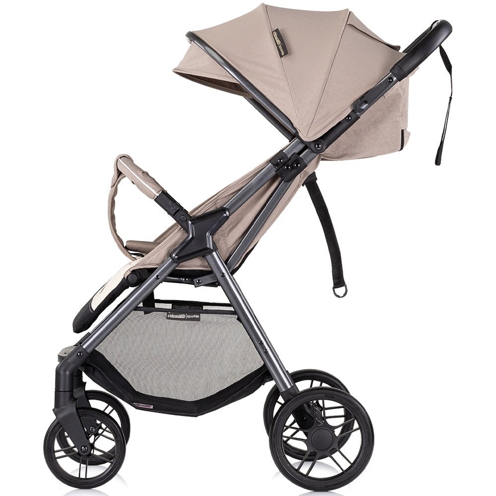 CHIPOLINO Carucior pentru copii Sparkle tiramisu sport cu suspensii spatar reglabil centura siguranta si pliere compacta
