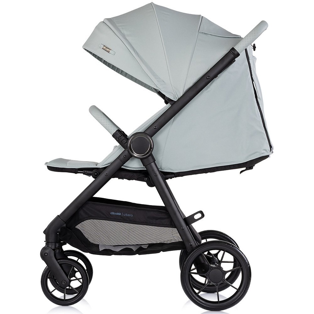 CHIPOLINO Carucior pentru copii Ultera Matcha cu husa pentru picioare bara detasabila roti cu suspensii greutate admisa 22 kg