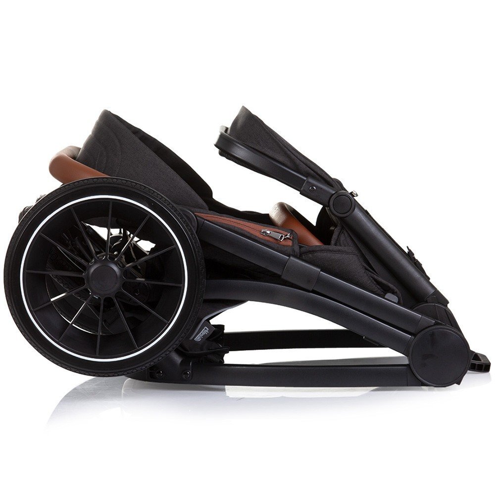 CHIPOLINO Carucior Prestige 3 in 1 blackberry cu suspensii cadru din aluminiu rucsac husa picioare greutate admisa 22 kg