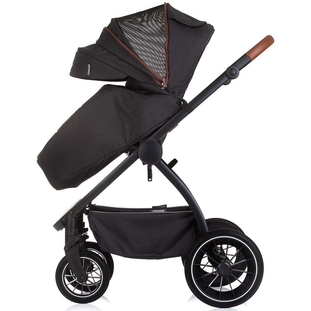CHIPOLINO Carucior Prestige 3 in 1 blackberry cu suspensii cadru din aluminiu rucsac husa picioare greutate admisa 22 kg