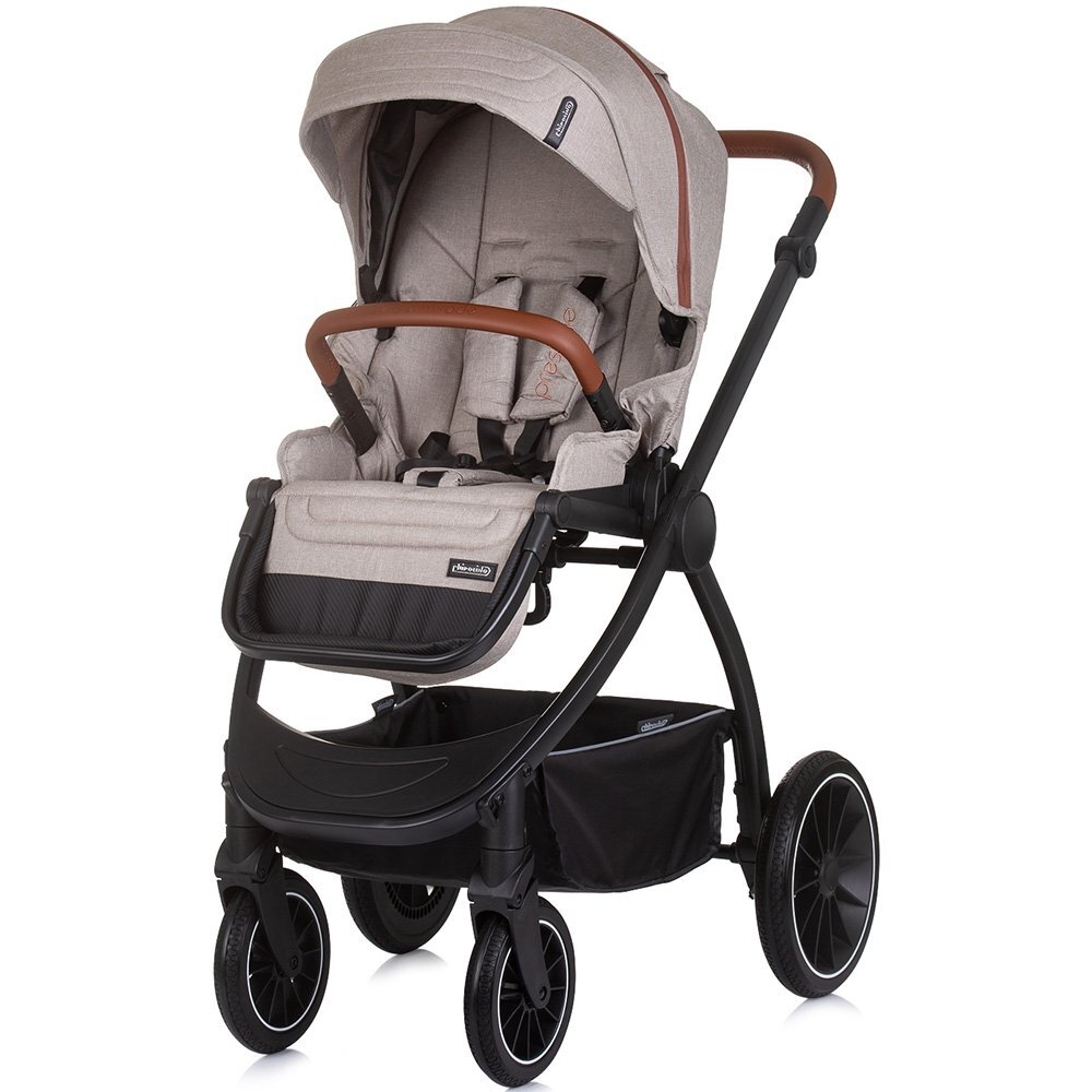 CHIPOLINO Carucior Prestige 3 in 1 tiramisu cu suspensii cadru din aluminiu rucsac husa picioare greutate admisa 22 kg