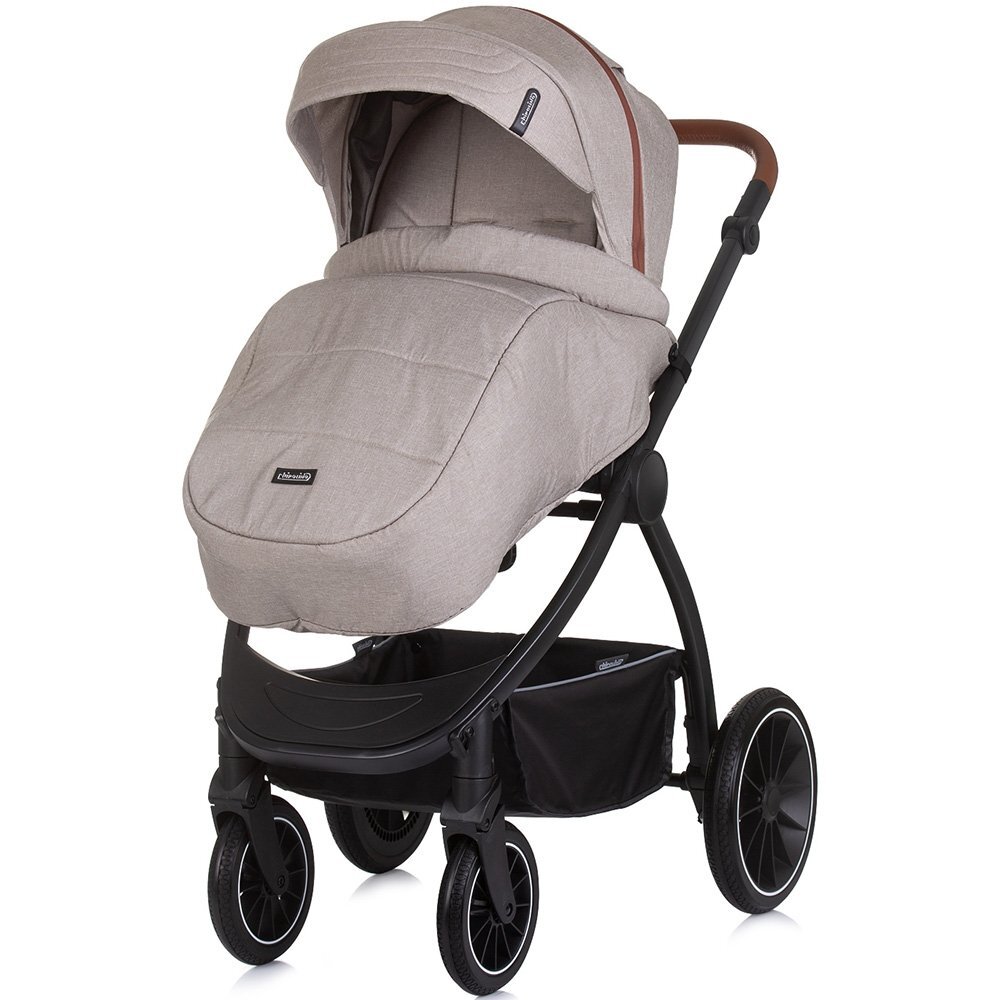 CHIPOLINO Carucior Prestige 3 in 1 tiramisu cu suspensii cadru din aluminiu rucsac husa picioare greutate admisa 22 kg
