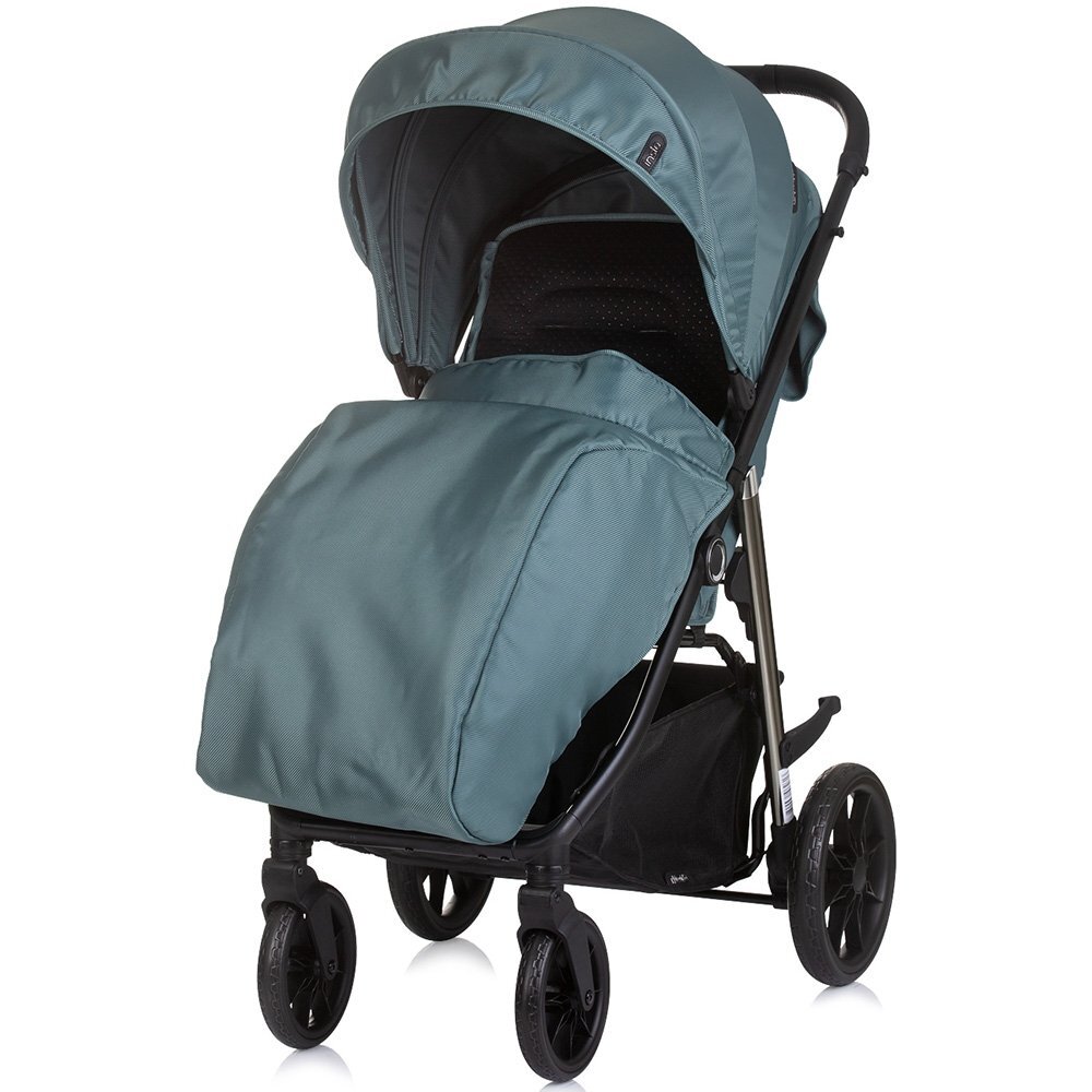 CHIPOLINO Carucior sport Insta basil cu husa de picioare suspensii cadru din aluminiu bara de protectie detasabila greutate admisa 22 kg