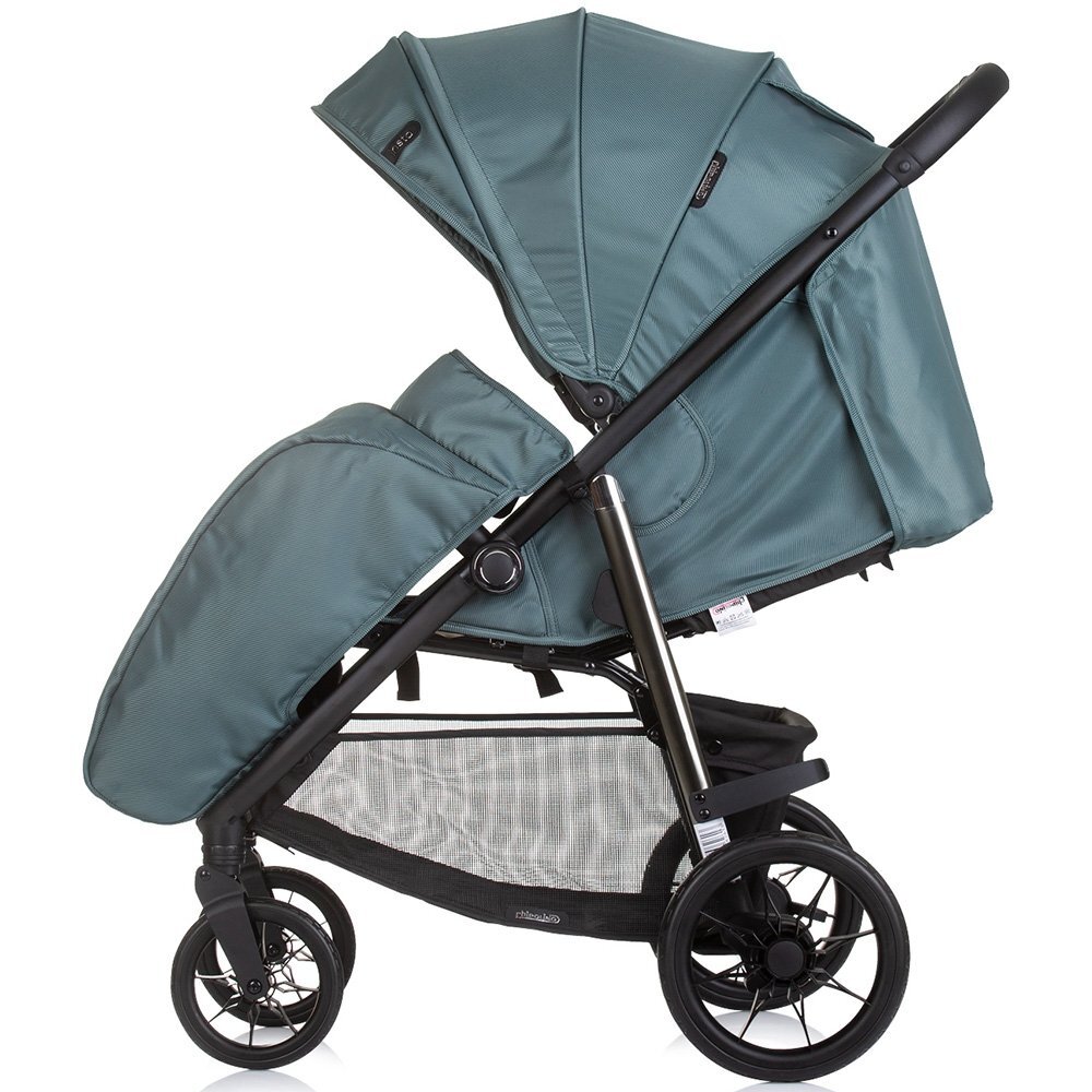 CHIPOLINO Carucior sport Insta basil cu husa de picioare suspensii cadru din aluminiu bara de protectie detasabila greutate admisa 22 kg