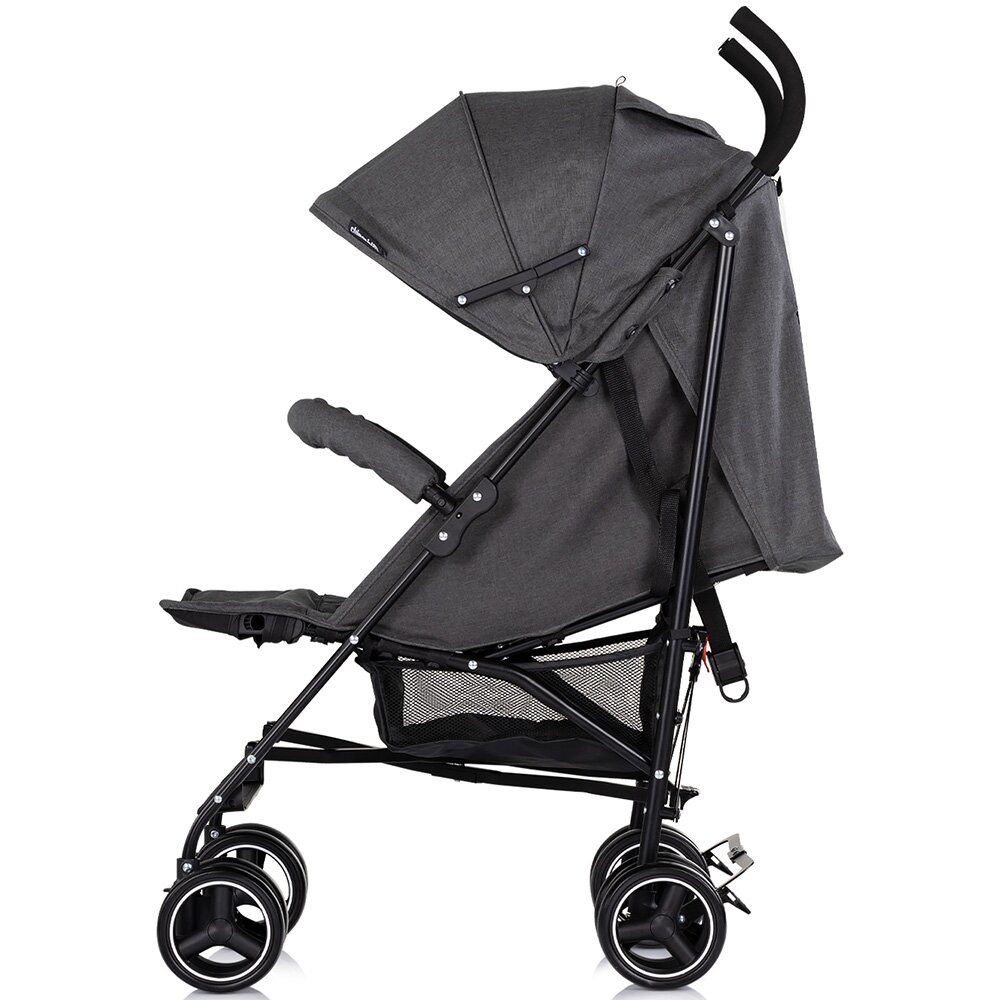 CHIPOLINO Carucior sport pentru copii Milano Charcoal spatar reglabil pliere tip umbrela suport de picioare reglabil greutate admisa 22 kg