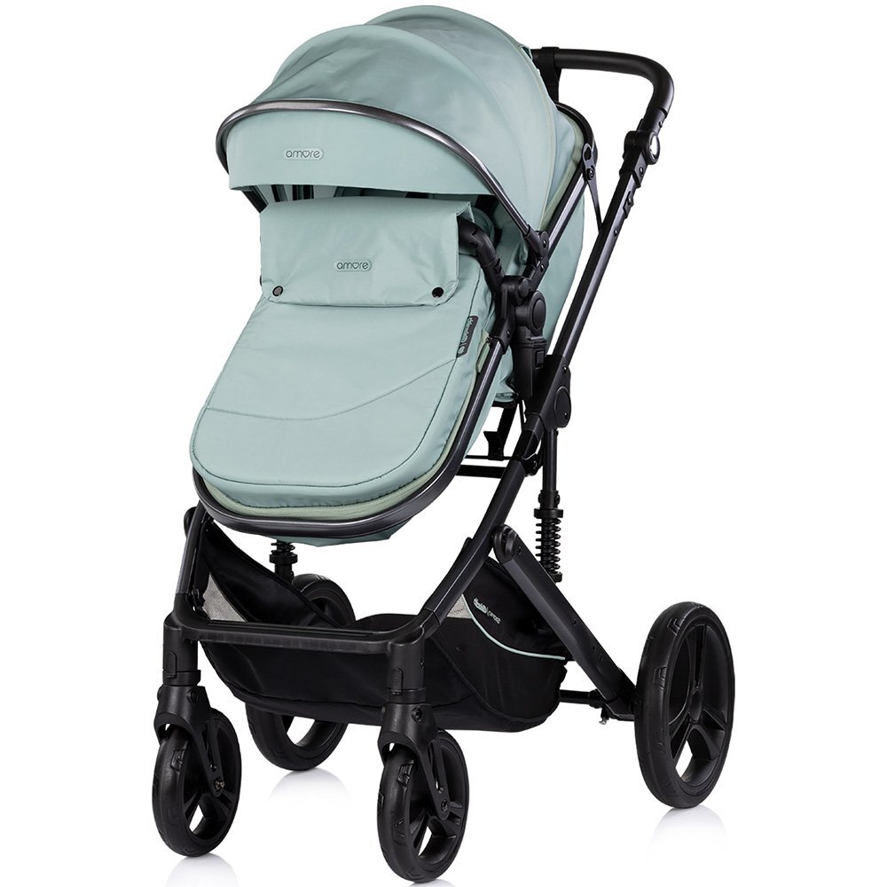 CHIPOLINO Carucior transformabil 2 in 1 pentru copii Amore Matcha cu suspensii sezut reversibil accesorii greutate suportata 22 kg