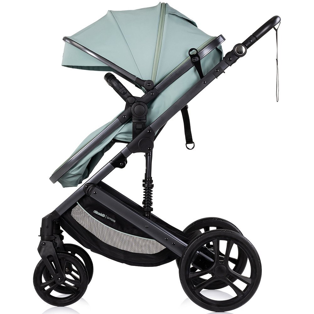 CHIPOLINO Carucior transformabil 2 in 1 pentru copii Amore Matcha cu suspensii sezut reversibil accesorii greutate suportata 22 kg
