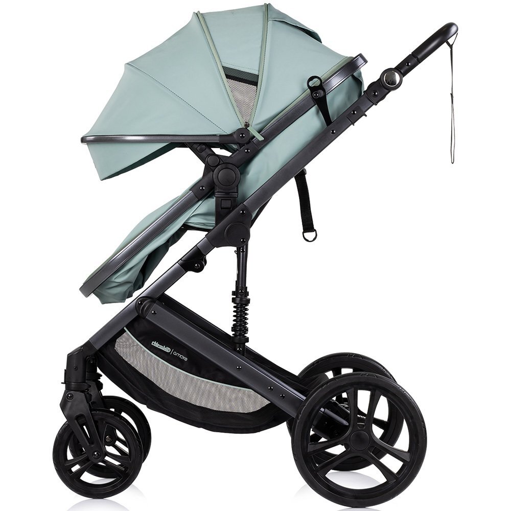 CHIPOLINO Carucior transformabil 2 in 1 pentru copii Amore Matcha cu suspensii sezut reversibil accesorii greutate suportata 22 kg