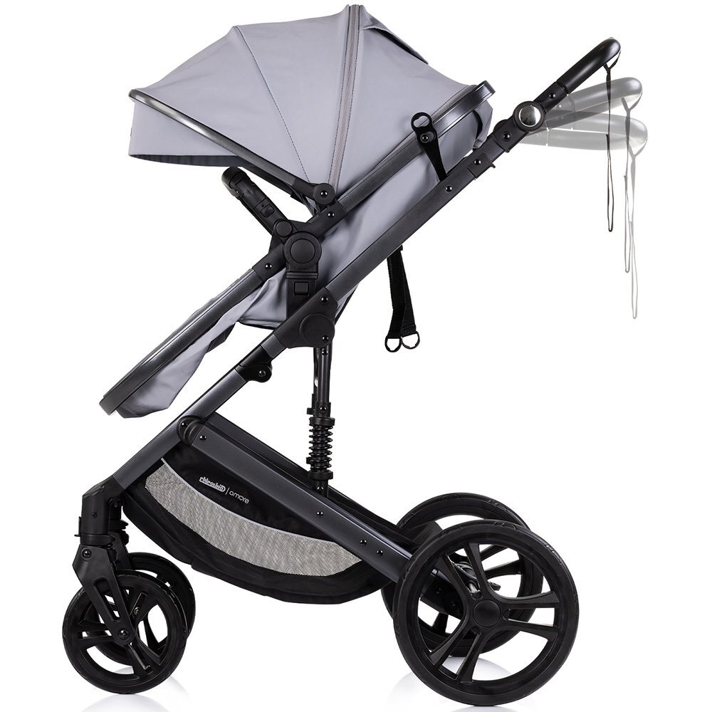 CHIPOLINO Carucior transformabil 2 in 1 pentru copii Amore Platinum cu suspensii sezut reversibil accesorii greutate suportata 22 kg