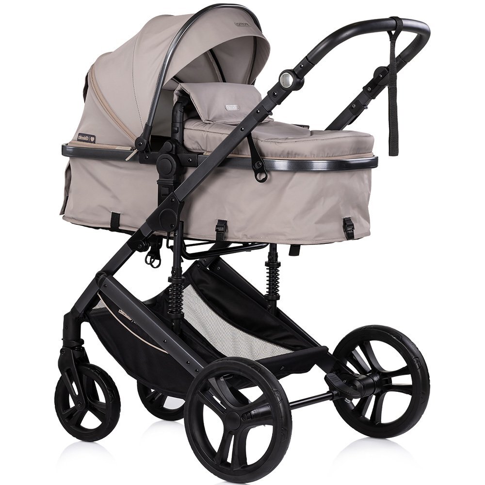 CHIPOLINO Carucior transformabil 3 in 1 pentru copii Amore Latte cu suspensii sezut reversibil accesorii greutate suportata 22 kg