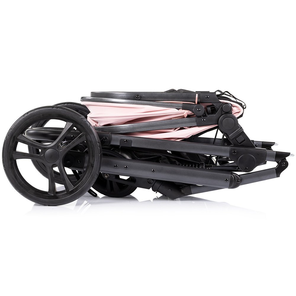 CHIPOLINO Carucior transformabil 3 in 1 pentru copii Amore Powder Pink cu suspensii sezut reversibil accesorii greutate suportata 22 kg