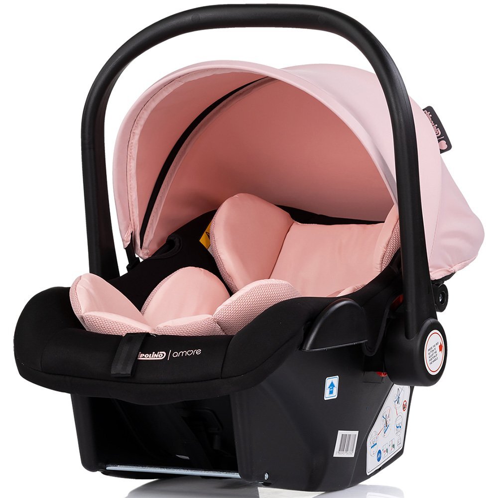 CHIPOLINO Carucior transformabil 3 in 1 pentru copii Amore Powder Pink cu suspensii sezut reversibil accesorii greutate suportata 22 kg