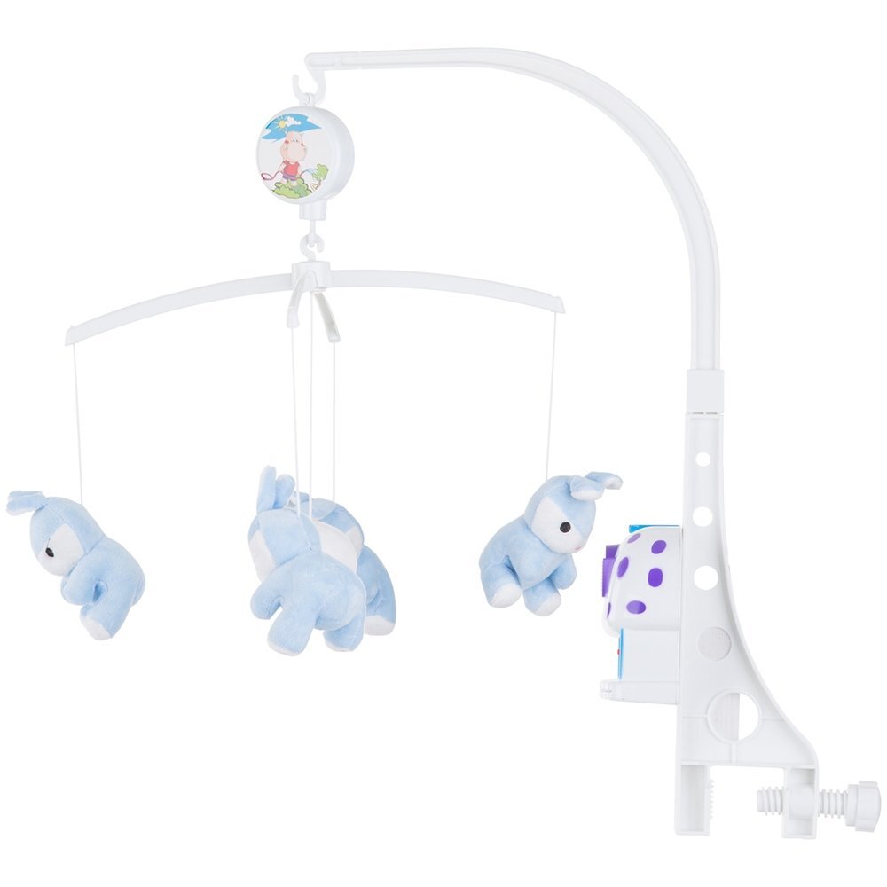 CHIPOLINO Carusel muzical pentru patut Blue rabbits